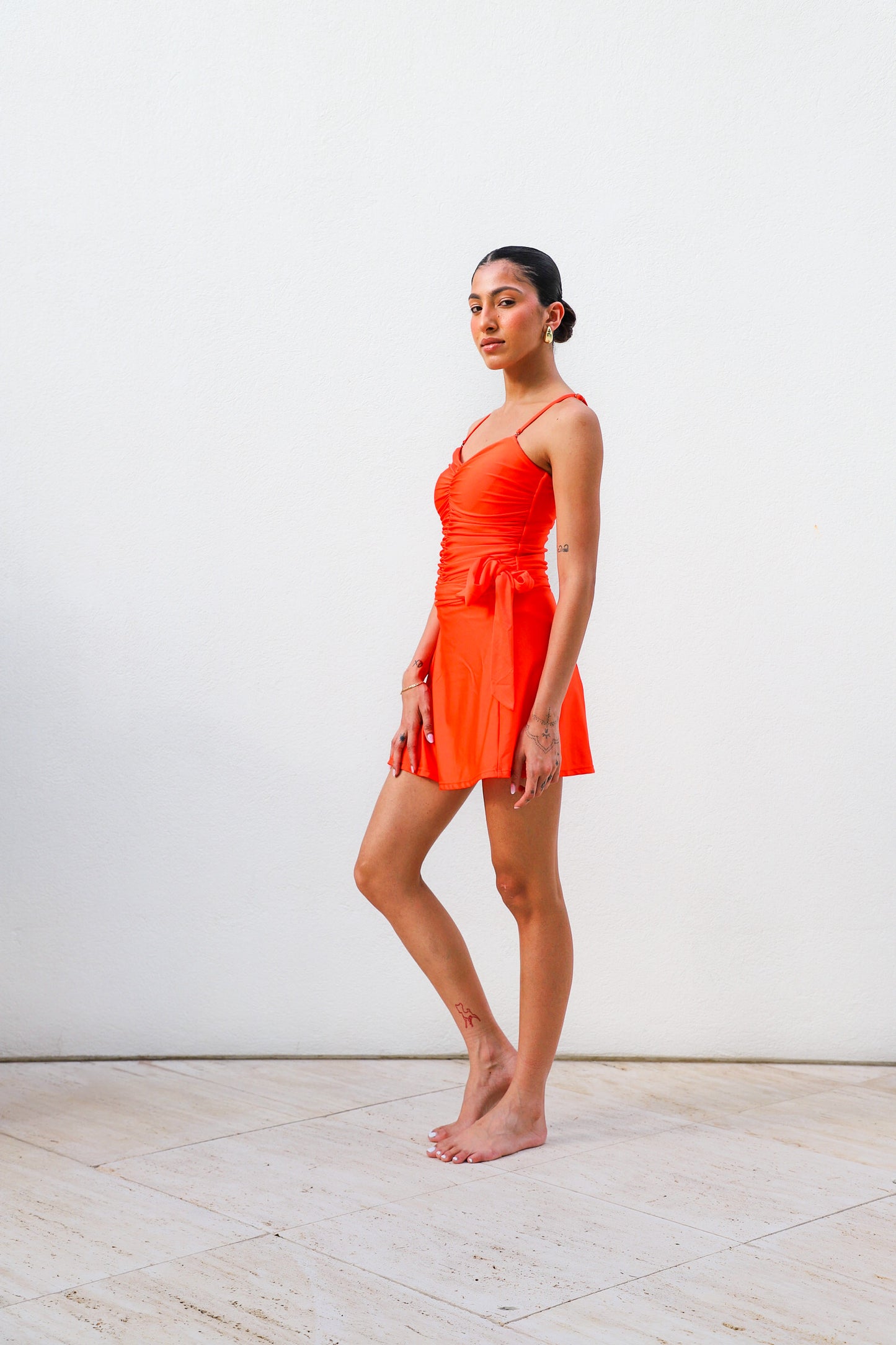 Mer Skort - Shimmery Tangerine Orange